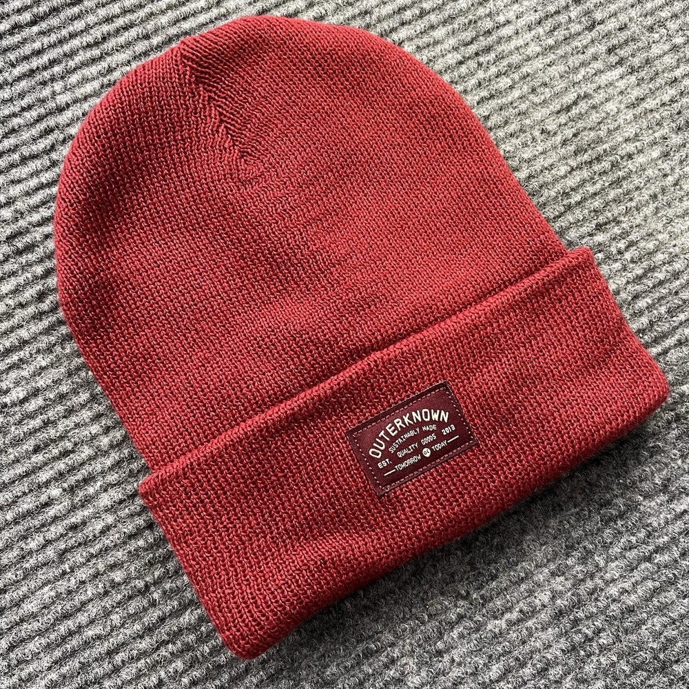 Outerknown Industrial Beanie Unisex One Size Red‎ Wine NWT - Sold Out